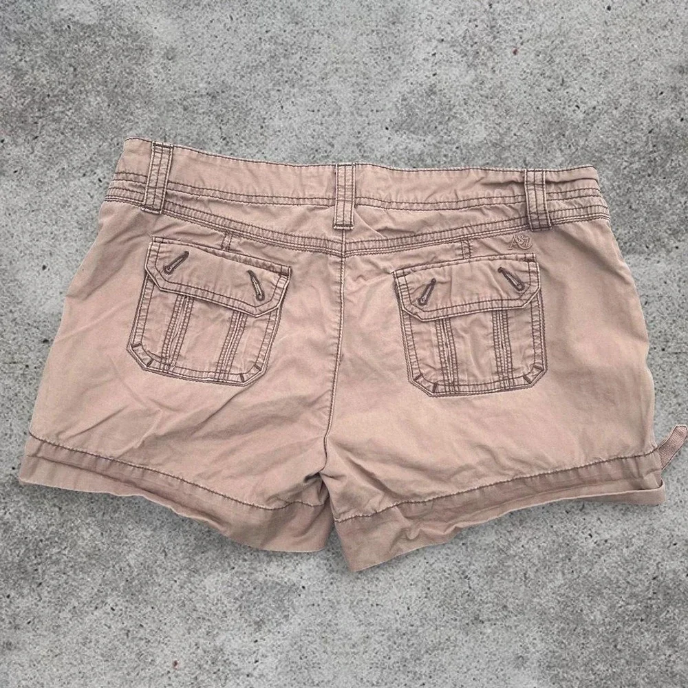 Vintage 2000s Aeropostale Brown Women's Cargo Shorts Gorpcore Size 11/12